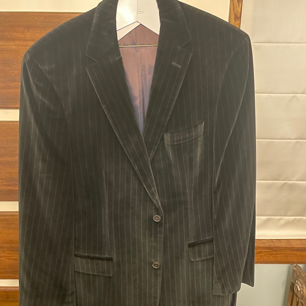 Hugo Boss Black Velvet Pinstripe Blazer